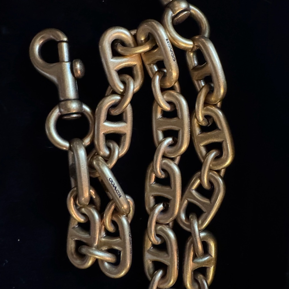 Coach Brass Chain Strap in Gold-Tone